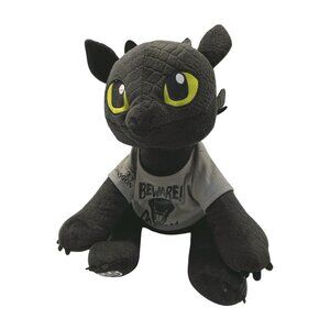 BAB Build-A-Bear Petes Dragon Dark Gray Plush Sitting 13 in How To Train Dragon